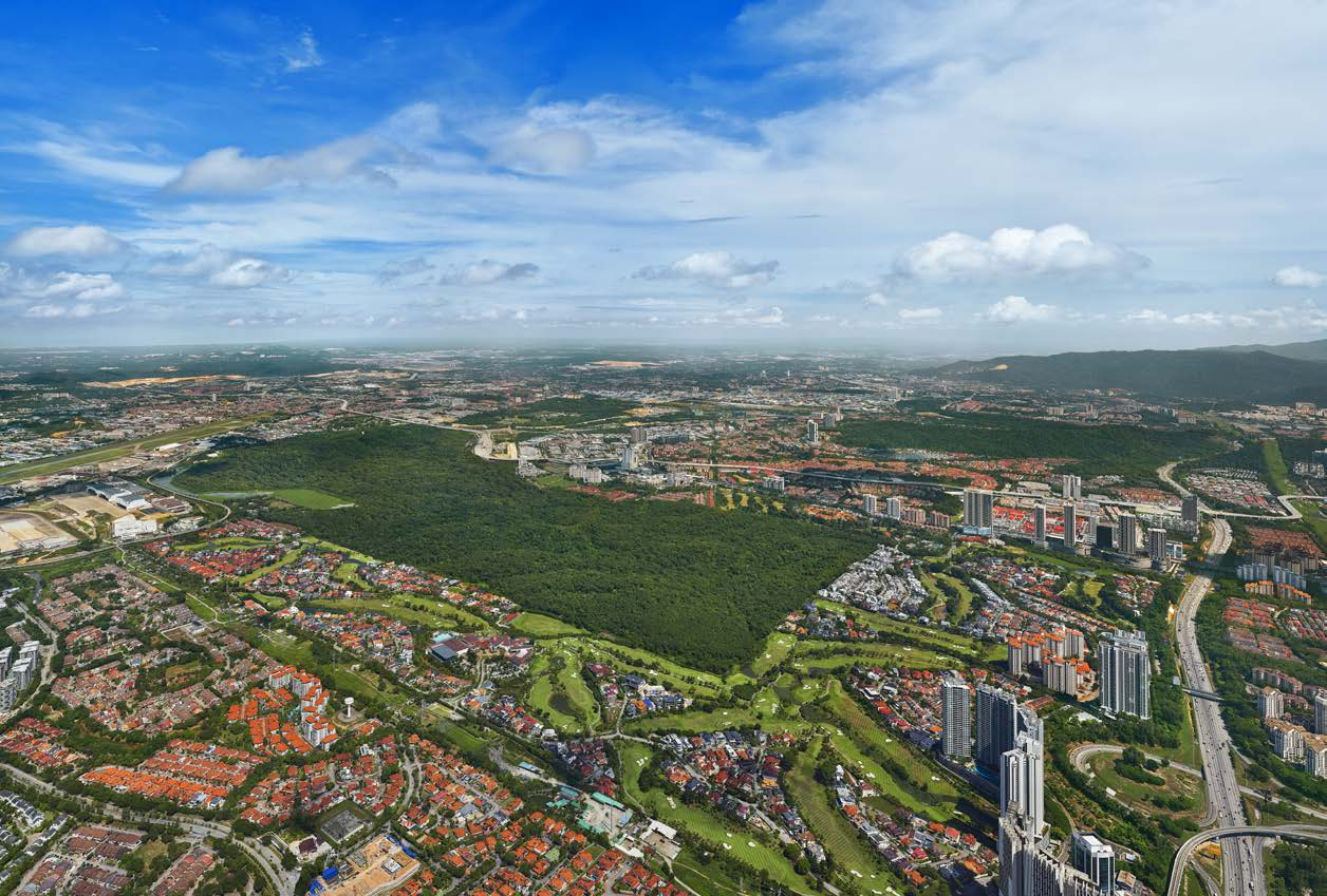 Aerial view of ParkCity Damansara amid the greenery of Petaling Jaya